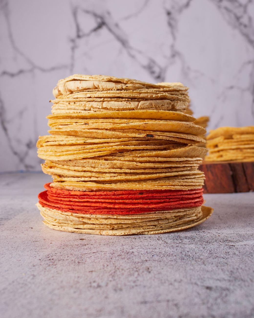 corn tortillas in close up shot